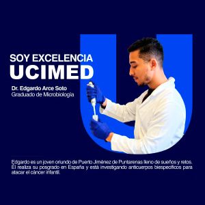 Dr Edgardo Arce Soto, graduado de Microbiología, es excelencia UCIMED