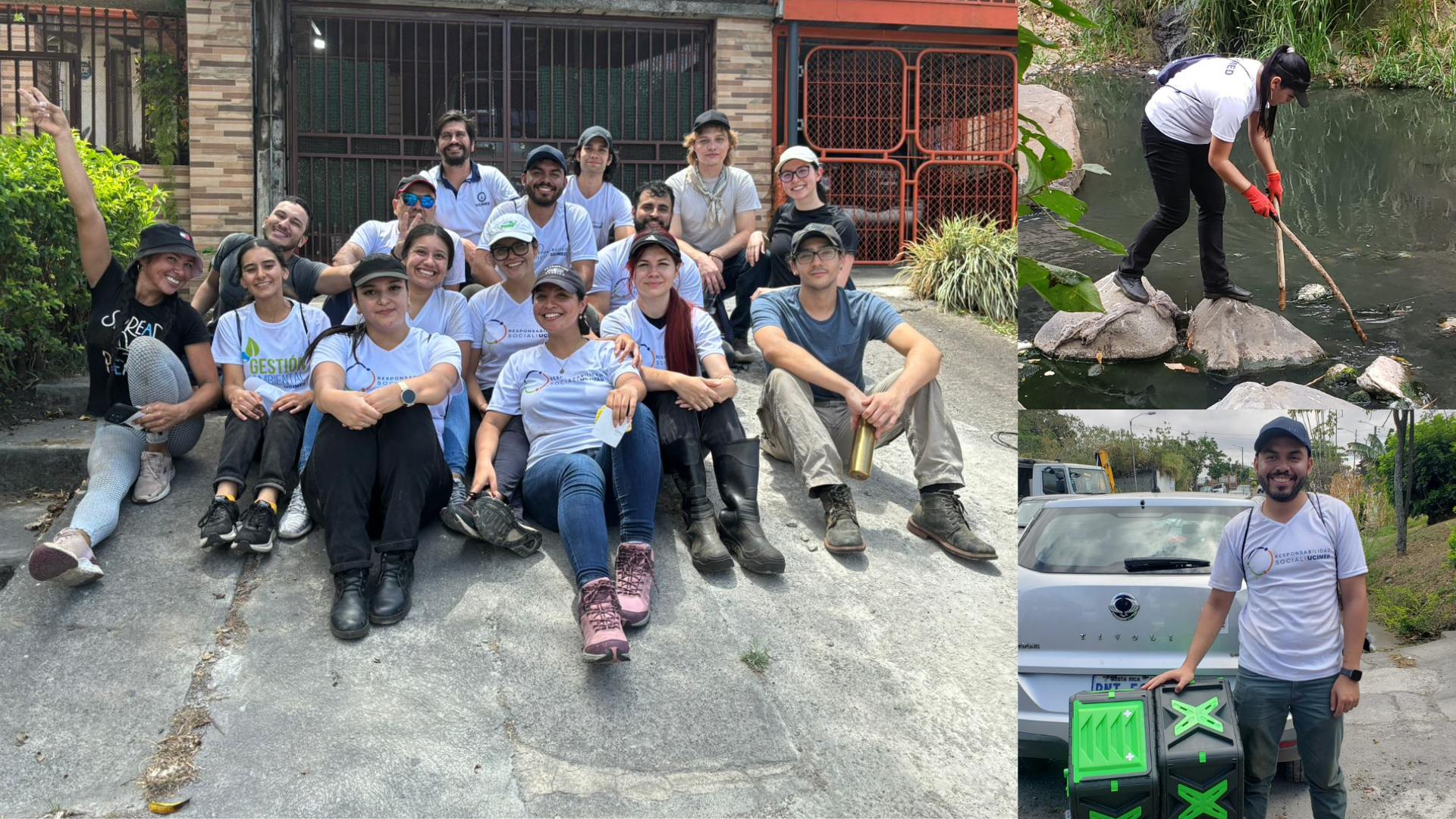 14 voluntarios de UCIMED realizaron limpieza en las orillas del río María Aguilar
