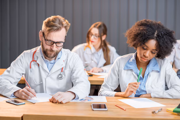 Examen de estudiantes de Medicina. Imagen con fines ilustrativos