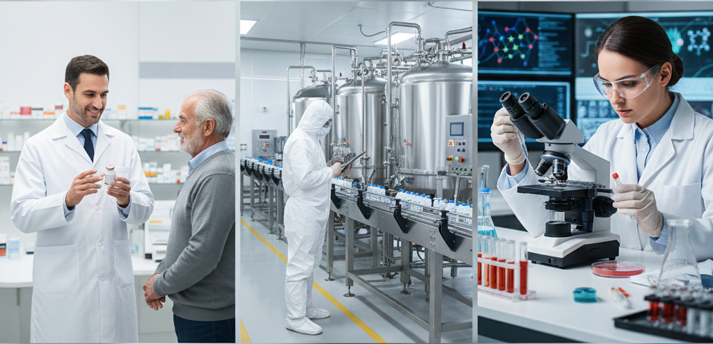 Farmacia, Farmacología y Farmacia Industrial diferencias que necesitás entender