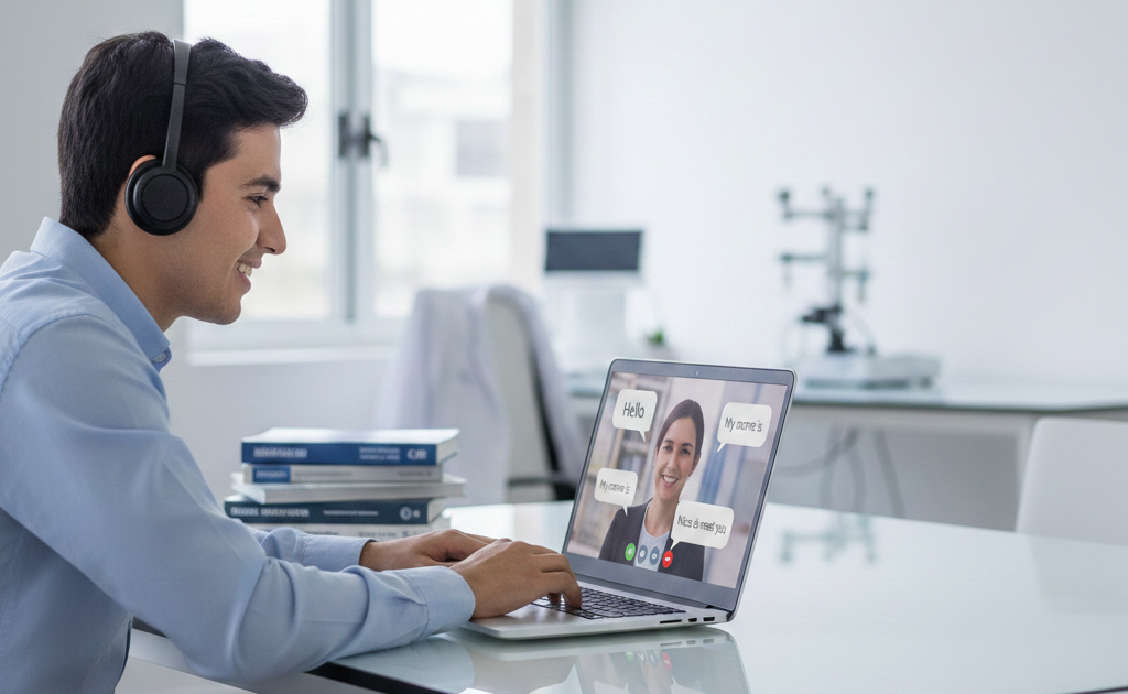 Inglés Básico I. Imagen con fines ilustrativos generada con IA